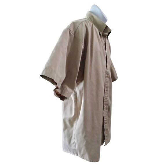 Blue Generation Mens Size 2XL Shirt Short Sleeve Button-Down Khaki - Picture 5 of 10